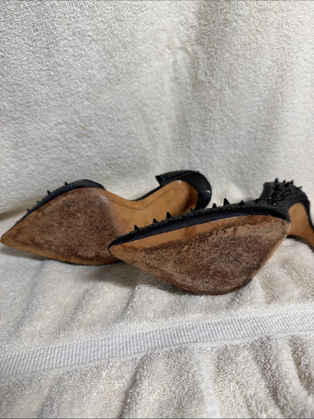 Sam Edelman Black Studded Pointed Toe Stiletto Pumps - Picture 4 of 5